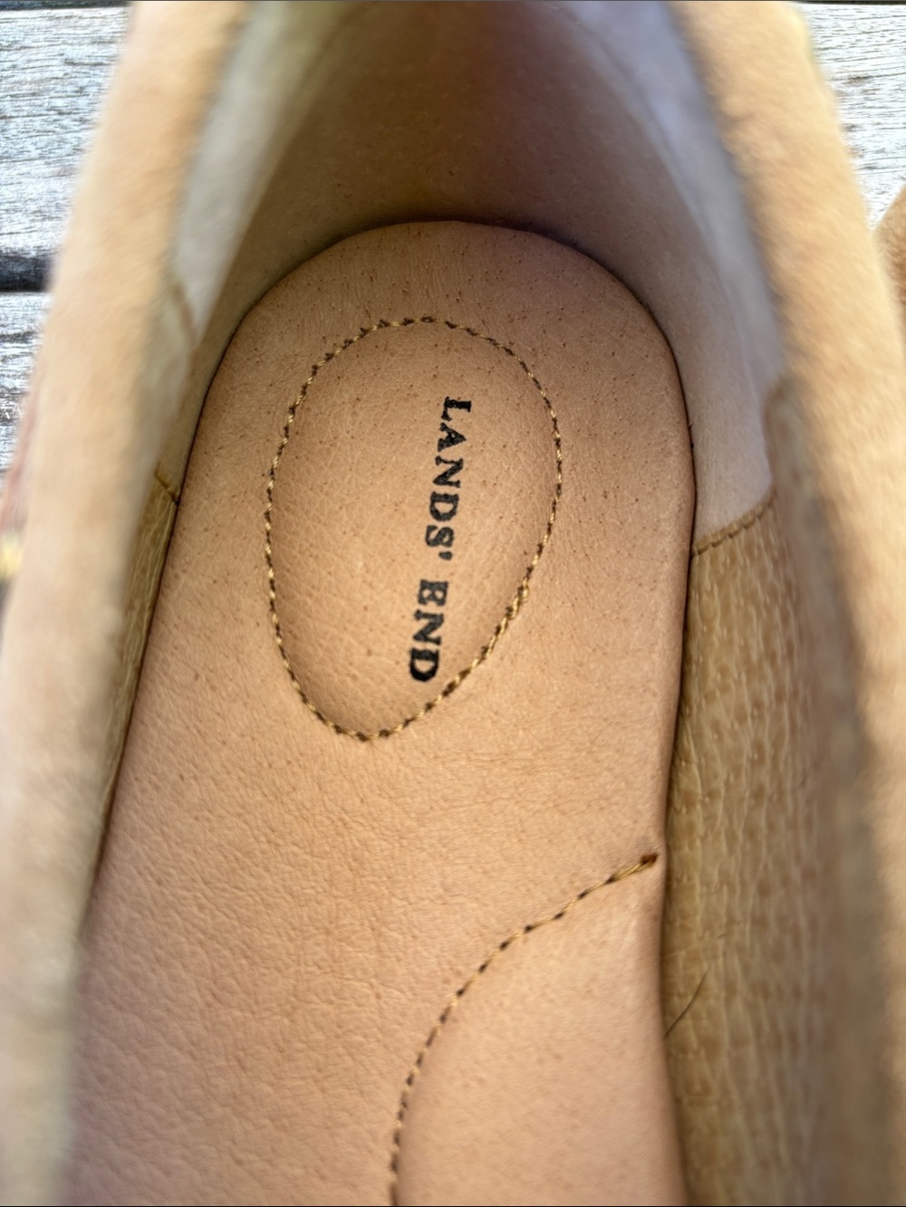 Lands’ End Suede Driving Moccasins | Camel Tan | Size 8 | NWOT - Picture 5 of 6